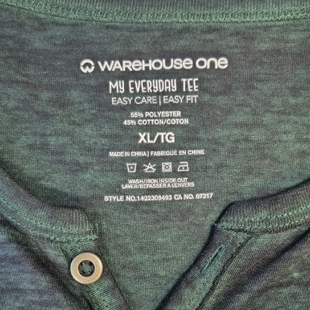 Warehouse One My Everyday Tee Green Size. XL NWT - Picture 2 of 12